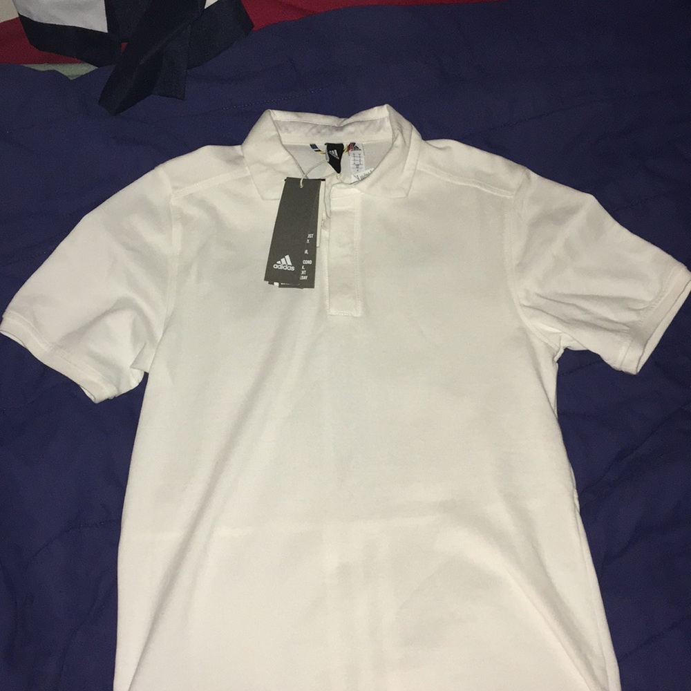Brand new Adidas White Polo shirt men’s small
